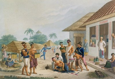 View of the Bazaar at Coupang, Timor, from 